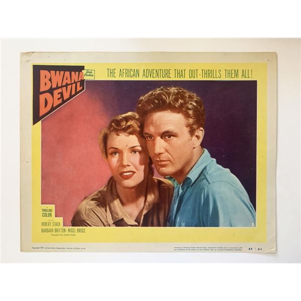 Bwana Devil original 1954 vintage lobby card