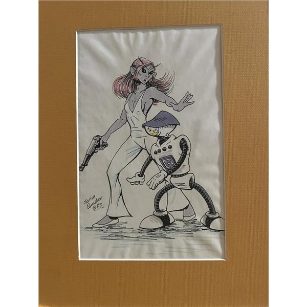 Joshua Quagmire hand drawn signed sketch