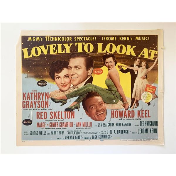 Lovely to Look At original 1952 vintage lobby card