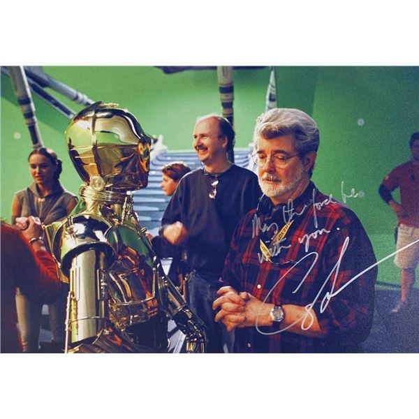 Star Wars George Lucas facsimile signed  photo