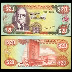 1999 Jamaica $20 Crisp Uncirculated Note (CUR-05752)