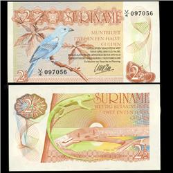 1985 Suriname 2.5 Gulden Crisp Uncirculated Note Scarce (CUR-05707)