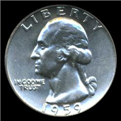 1959 Washington 25c Quarter Coin Graded PCGS MS65 (COI-5352)