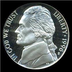 1996S Jefferson Nickel Graded PCGS PR69 DCAM (COI-4768)
