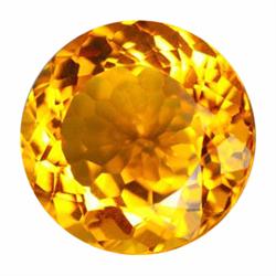 20.90ct AAA Golden Yellow Round Cut Citrine (GEM-19241)