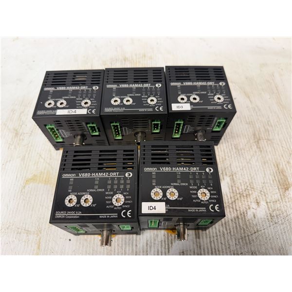 (5) Omron #V680-HAM42-DRT Controllers