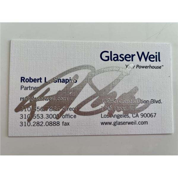 O.J. Lawyer Robert Shapiro signed business card