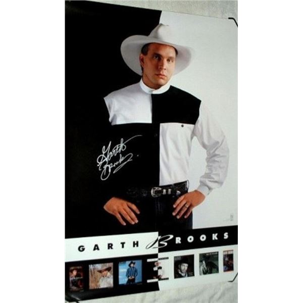 Garth Brooks signed poster