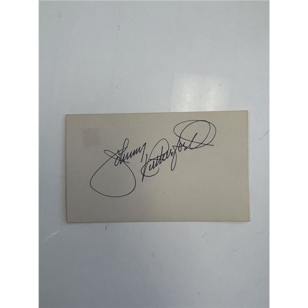 Indy race car driver Johnny Rutherford original signature