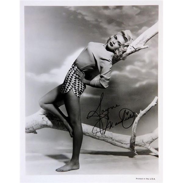 Jayne Mansfield signed portrait photo