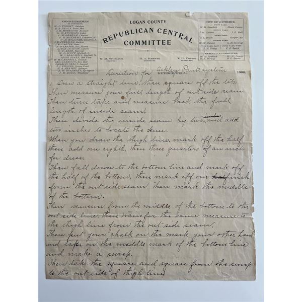 Historic signed vintage document