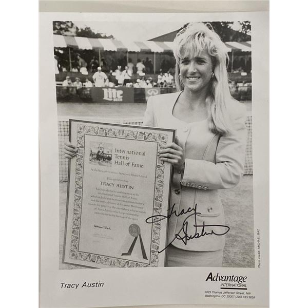 Tennis champion Tracy Austin signed photo