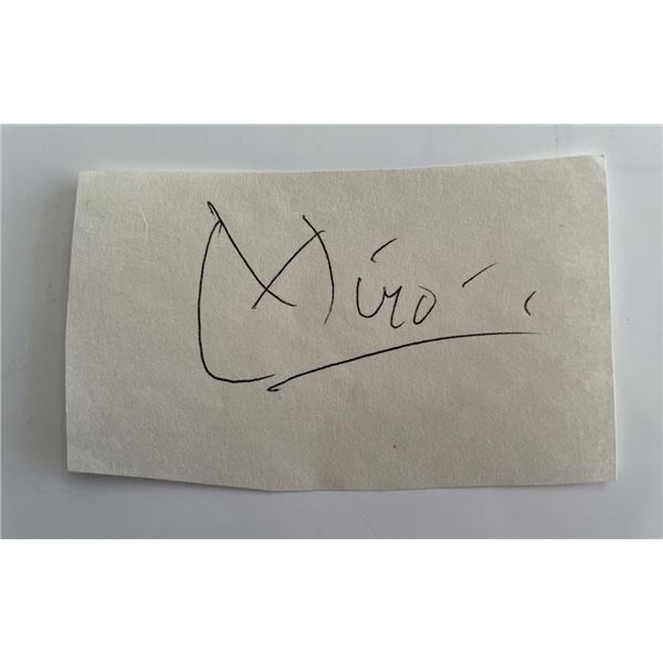 Joan MirÃ³ signed cut