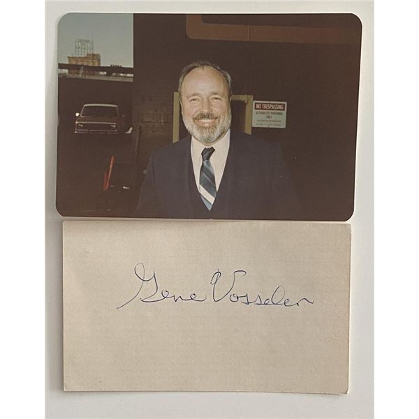E. Gene Vosseler original signature with photo