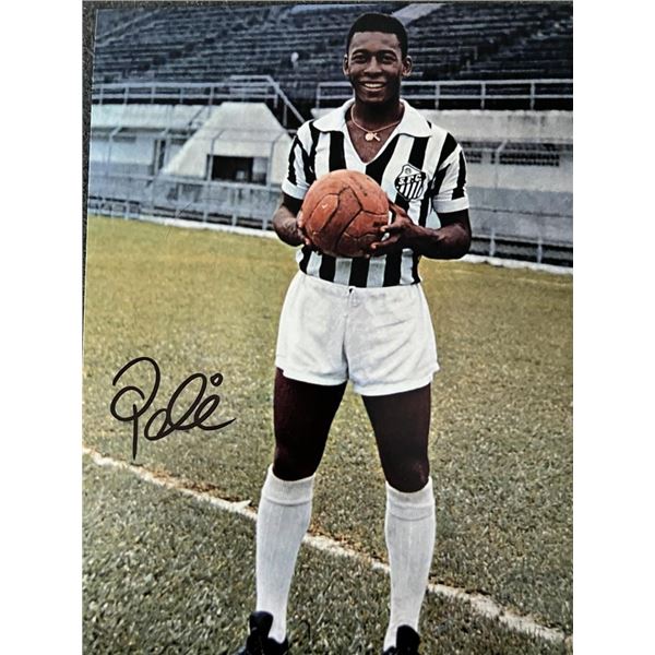 Soccer legend Pele signed photo