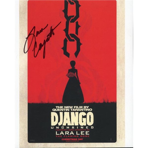 Django Unchained Laura Cayouette signed movie  poster