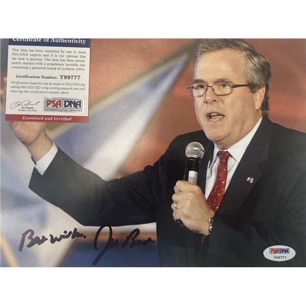 Jeb Bush signed photo. PSA