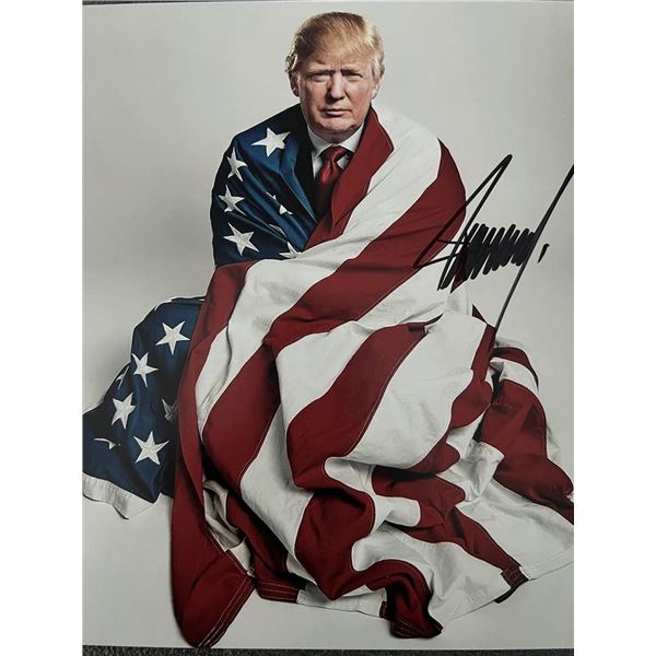 US President Donald Trump signed photo