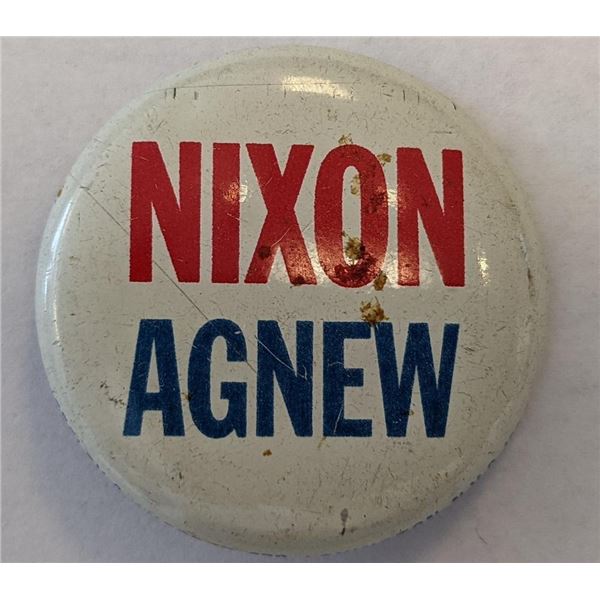 Richard Nixon Campaign Pin - "Nixon/Agnew"