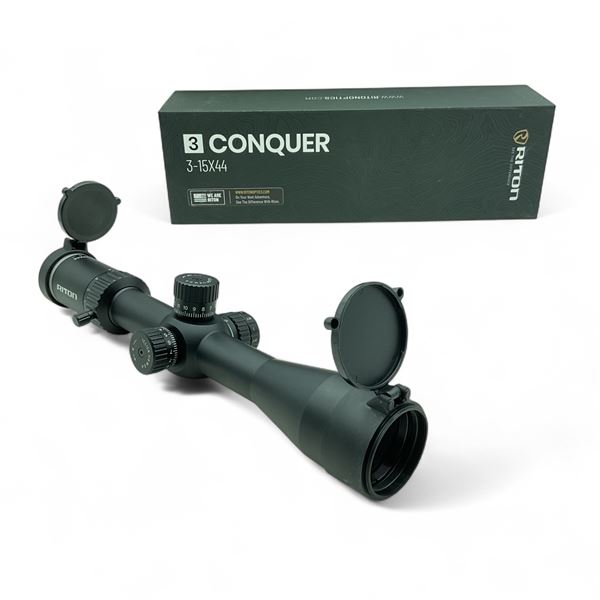 Riton 3 Conquer 3 - 15X 44 mm Illuminated SFP Rifle Scope with PDTR Reticle