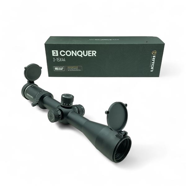 Riton 3 Conquer 3 - 15 X 44 Illuminated SFP Rifle Scope with PDTR Reticle
