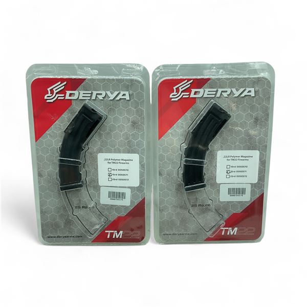 Derya TM22 .22 LR, 15 Round Polymer Magazine X 2 Qty