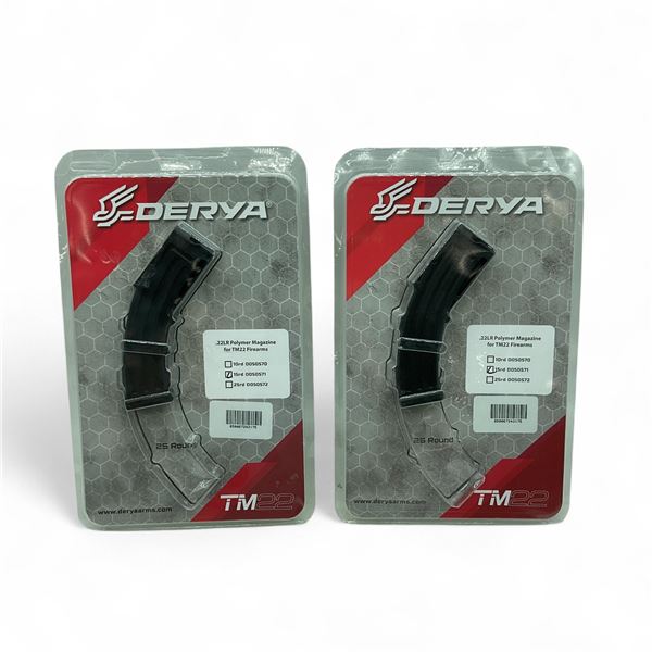 Derya TM22 .22 LR, 15 Round Polymer Magazine X 2 Qty