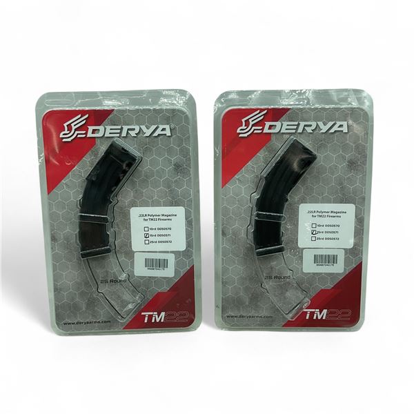 Derya TM22 .22 LR, 15 Round Polymer Magazine X 2 Qty