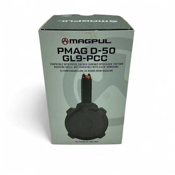 Magpul PMag D-50 GL9-PCC 9x19mm Drum Magazine