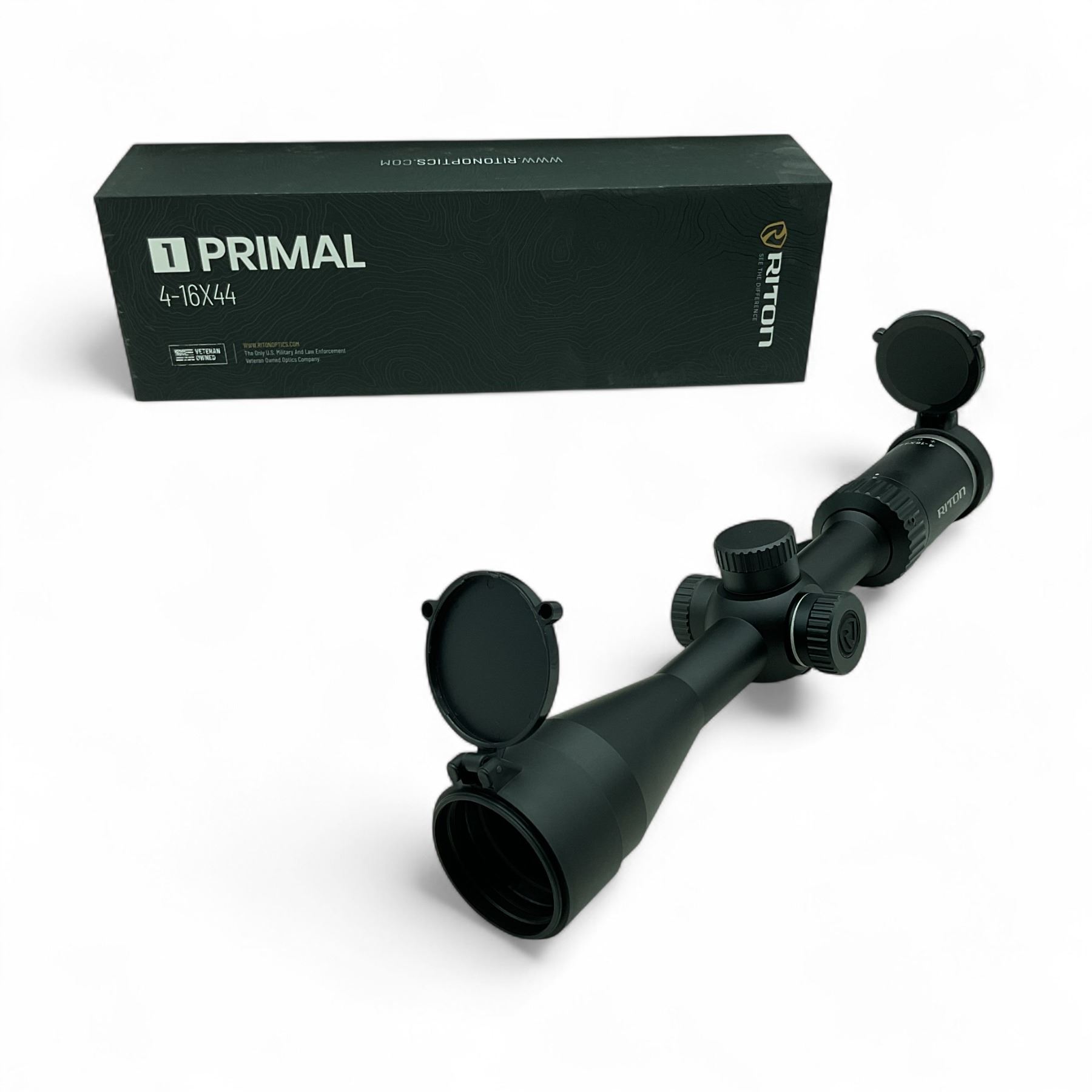 Rut Reticle Riton Scope Riton 1 Primal 4 - 16X 44mm SFP Rifle Scope with RUT Reticle