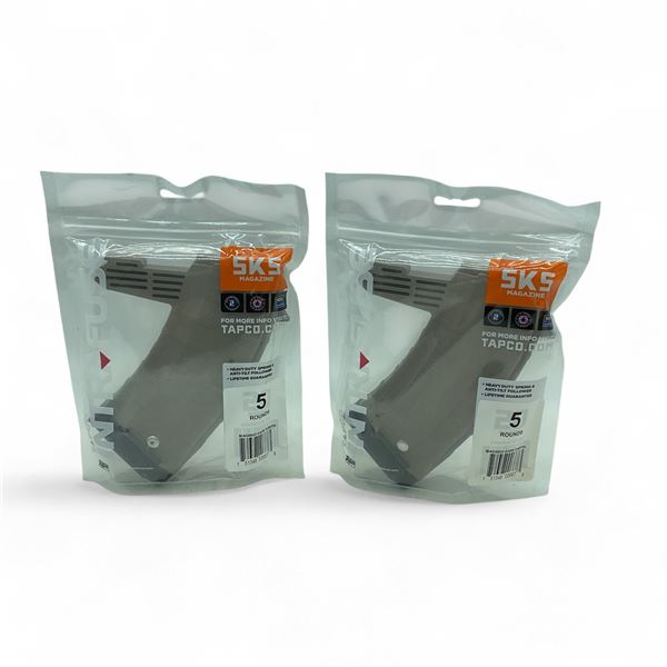 Tapco Intrafuse SKS 7.62 X 39 mm Rifle Magazine Pinned to 5 Rounds X 2 Qty