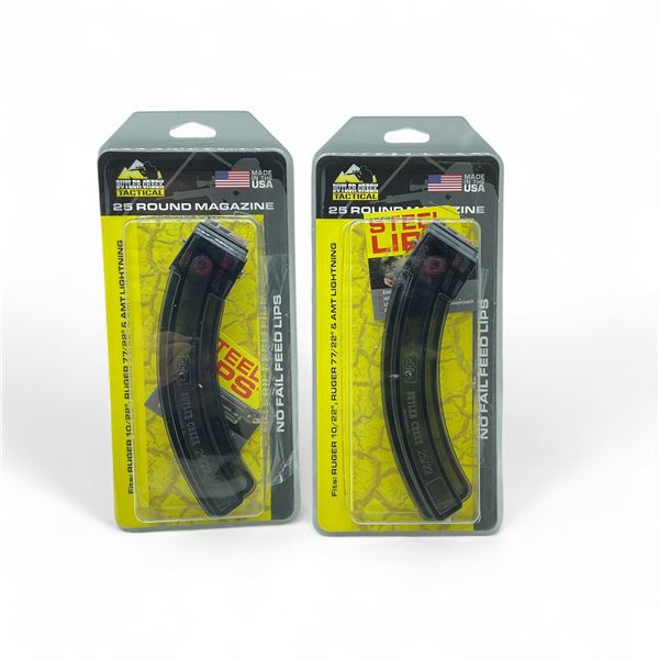 Butler Creek Ruger 10/22, Ruger 77/22 and AMT Lightning 22 LR Magazine Pinned to 10 Rounds X 2 Qty