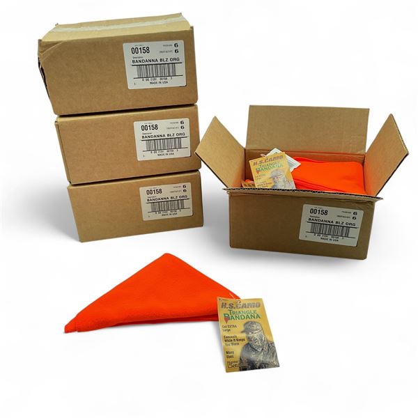 Hunting Bandana in Blaze Orange, 24 Qty