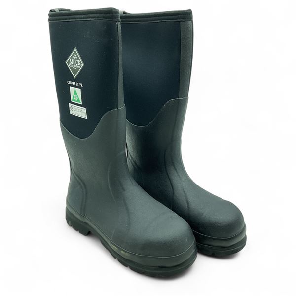 Muck Chore Grade Safety Work Boot, Men's Size 7, Women's Size 8, Black