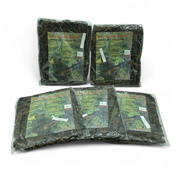 Tree Leaf Camo Suit Size Large X 5, Includes Pants, Jacket and Mask