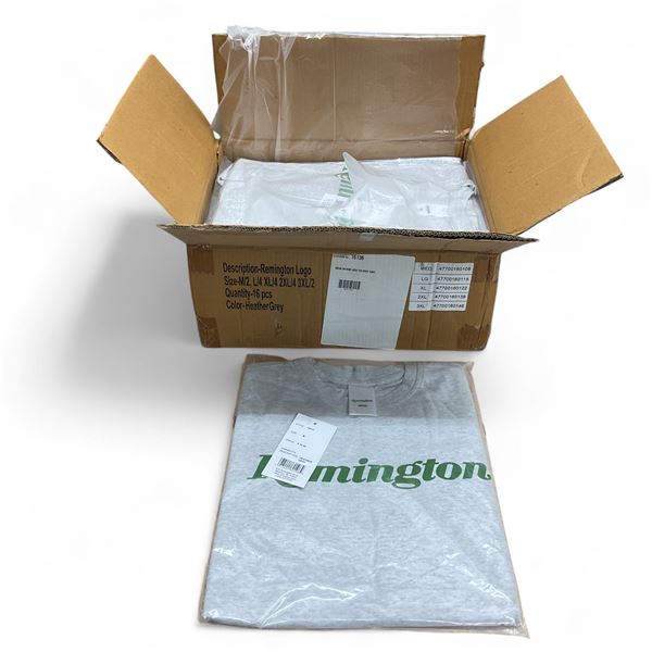 Remington Logo T-Shirts in Heather X 16 Qty