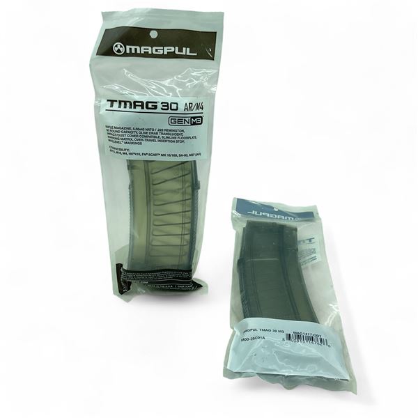 Magpul TMag 30 AR/ M4 5.56x45 Nato/ .223 Rem, 30 Round Pinned Polymer Magazine X 2 Qty