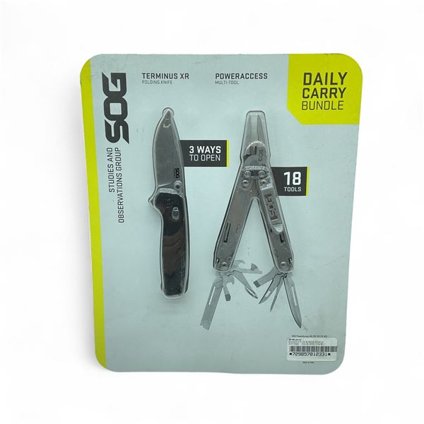 SOG Daily Carry Bundle, Multitool and 2.95" Folding Knife