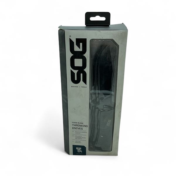 SOG Fixed 4.4" Blade Throwing Knives, 3 Pack with Sheath
