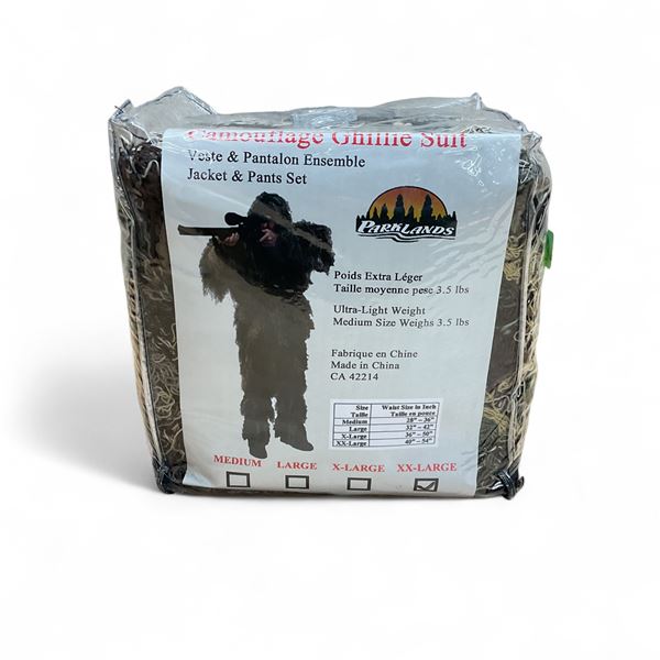 Parklands Camouflage Ghillie Suit, Jacket and Pants Set, Size: 2XL