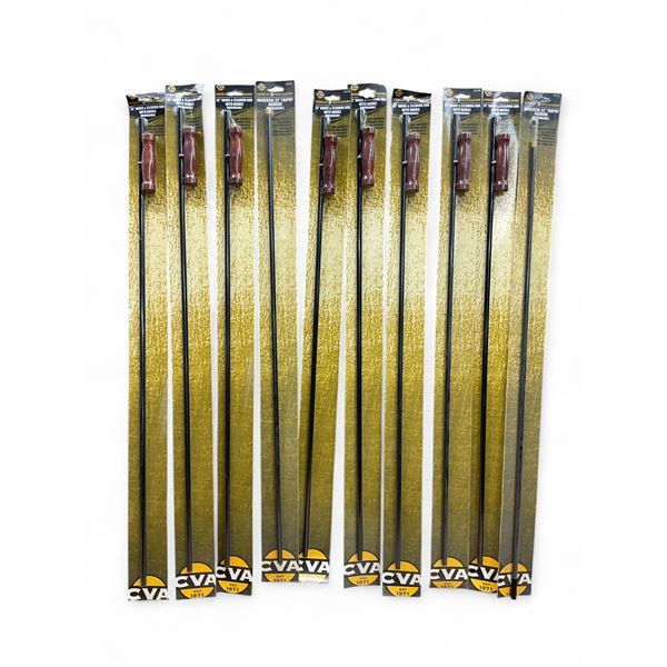 CVA 32" Range & Cleaning Rod with Handle X 8 Qty and CVA Universal 32" Trophy Ramrod X 2 Qty