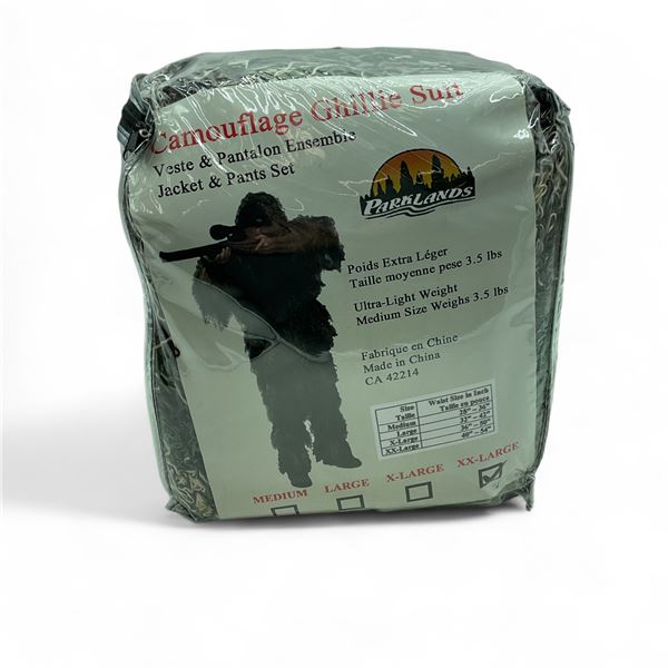 Parklands Ghillie Suit in XXL, Camo Jacket and Pants Set