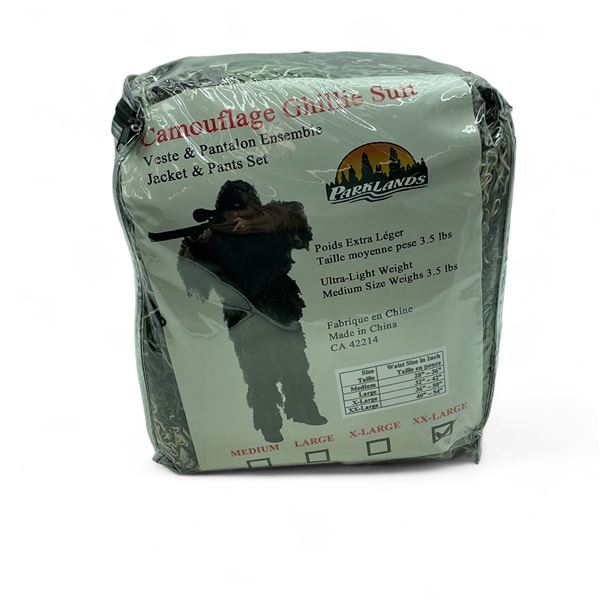 Parklands Ghillie Suit in XXL, Camo Jacket and Pants Set