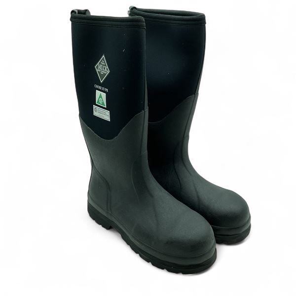 Muck Chore Grade Safety Work Boot Men's Size 9, Women's Size 10 in Black