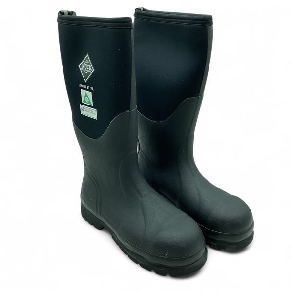 Muck Chore Grade Safety Work Boot Men's Size 9, Women's Size 10 in Black