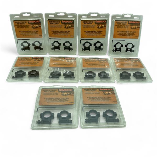 Tasco 1" High Centerfire Matte Rings, Weaver Style X 10 Qty