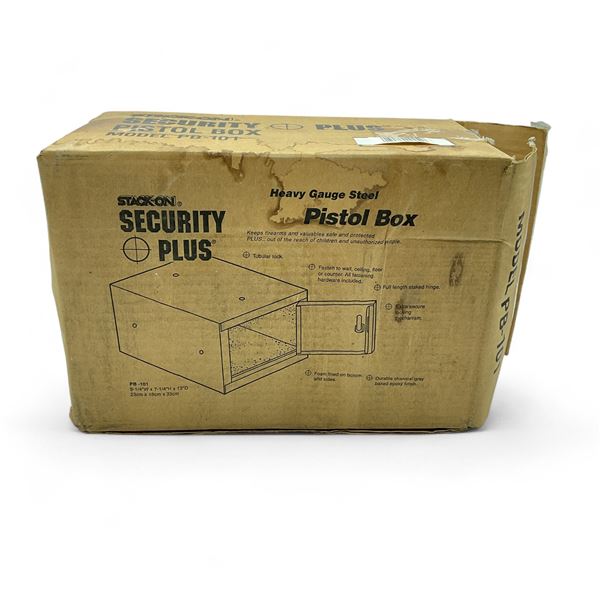 Stack On Security Plus Heavy Gauge Steel Pistol Box, 9.25" x 7.25", 13"