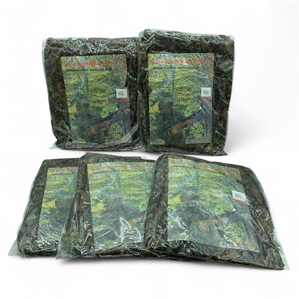 Tree Leaf Camo Suit Size XXL X 5 Qty Includes Jacket, Pants and Mask