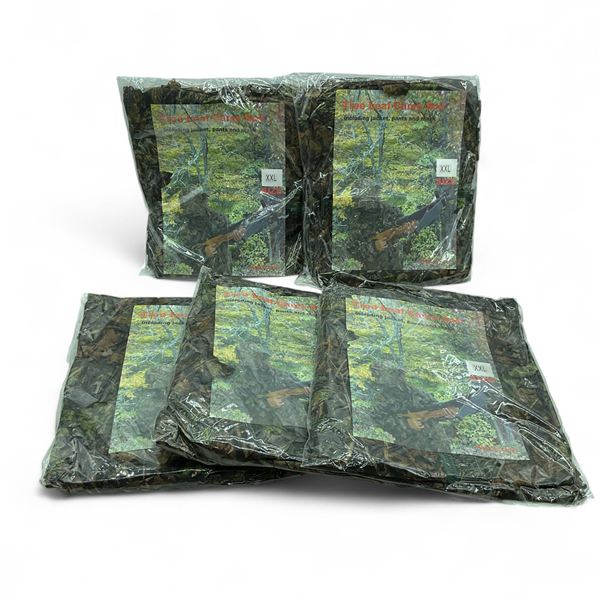Tree Leaf Camo Suit Size XL X 5 Qty Includes Pants, Jacket and Mask