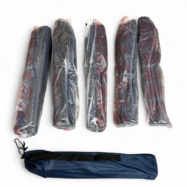 Folding Chairs in Bag, Blue X 6 Qty